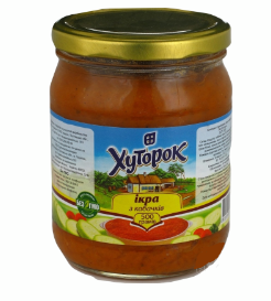 Ікра з кабачків ХУТОРОК (4820135470372), 500 г